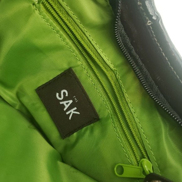 The Sak Womens Brown Crochet Shoulder Strap Lined Inner Pockets Hobo Bags - Picture 5 of 12